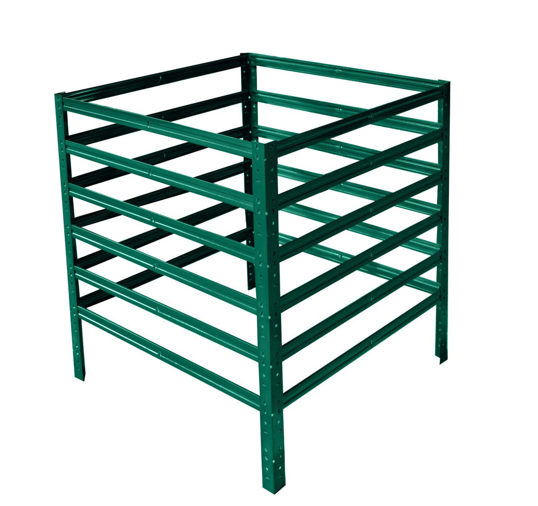 shelfplaza® HOME Komposter Metall 90x50x50 cm/Komposter 225 Liter/Komposter Stecksystem als Garten K