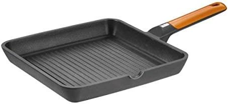 BRA Efficient Orange | Grillspiess mit Streifen, 28 cm, Aluminiumguss mit Platinum Plus Antihaftbesc
