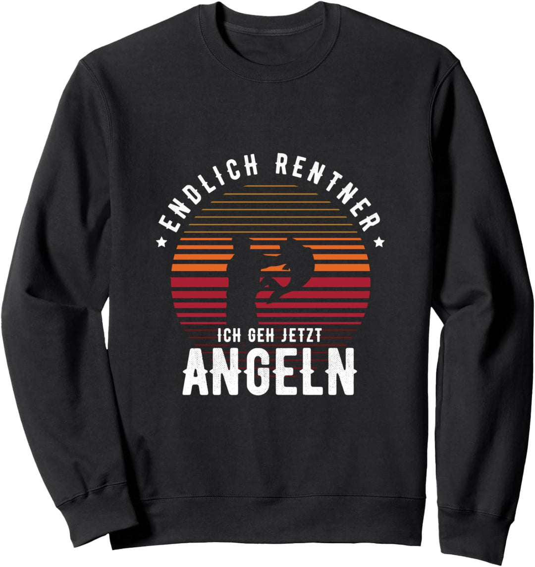 Angeln Lustig Angler Motiv Rentner Fischer Geschenkidee Sweatshirt