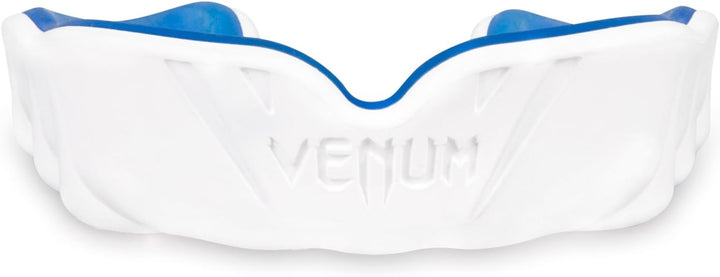 Venum Unisex Senior 11+ Jahre Challenger Mundschutz, Einheitsgrösse Weib/Blau Bundle mit Bänder, Wei