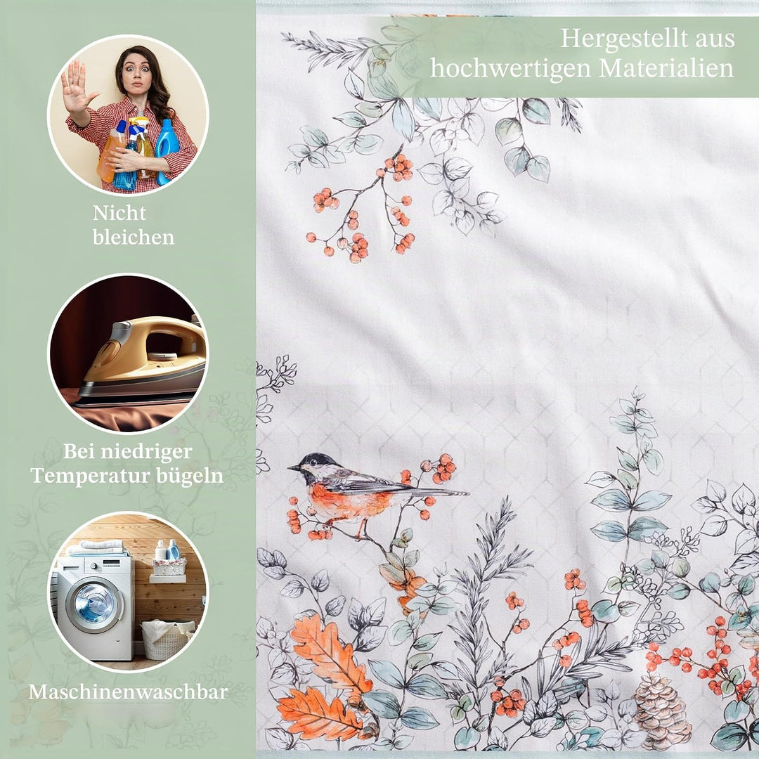 Maison d' Hermine Stoffservietten 4er Set aus 100 % Baumwolle Wiederverwendbare Stoffservietten Weih