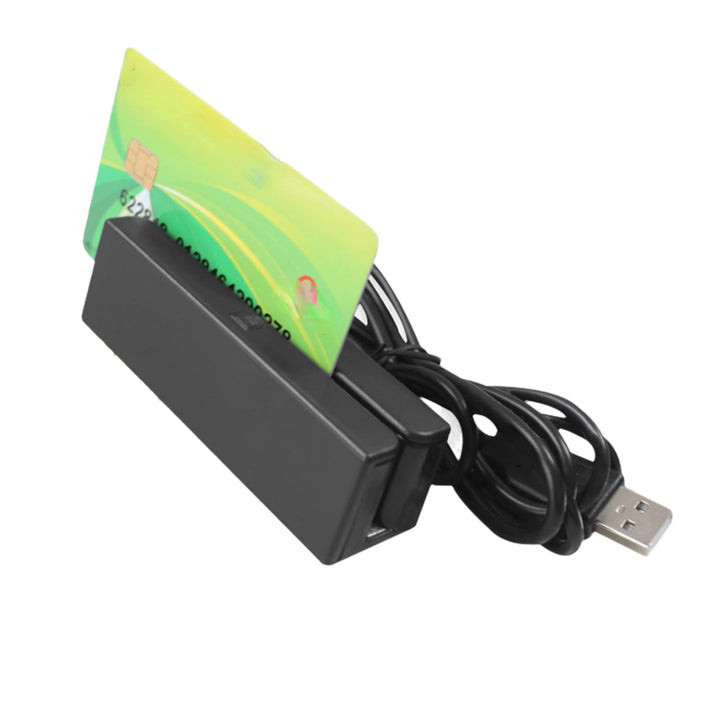 Cuifati Magnetischer USB-Kreditkartenleser, 3-Spur-Smartcard-Leser MSR580, für TXT, Word, Excel, POS