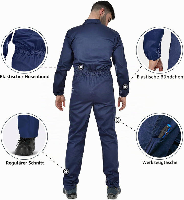 BWOLF Herren Anax Overall Arbeitsoverall Herren (1er Pack) M Navy1, M Navy1