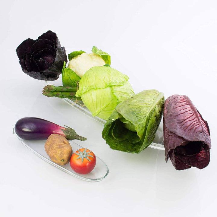 artplants.de Kunstgemüse Blumenkohl, weiss - grün, 10,5cm, Ø 18cm - Künstliches Obst - Deko Gemüse