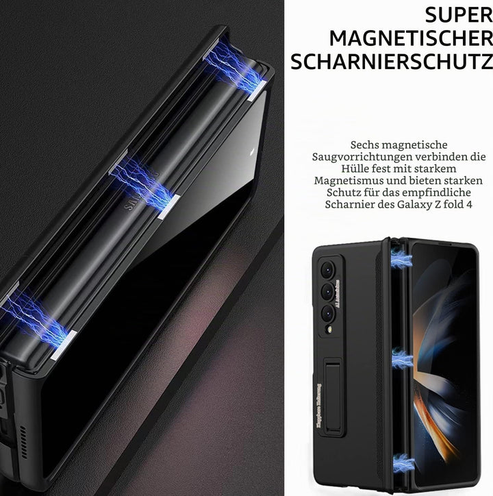 Miimall Kompatibel mit Samsung Galaxy Z Fold 4 Hülle mit Displayschutz Anti-Peeping+Magnetischer Sch