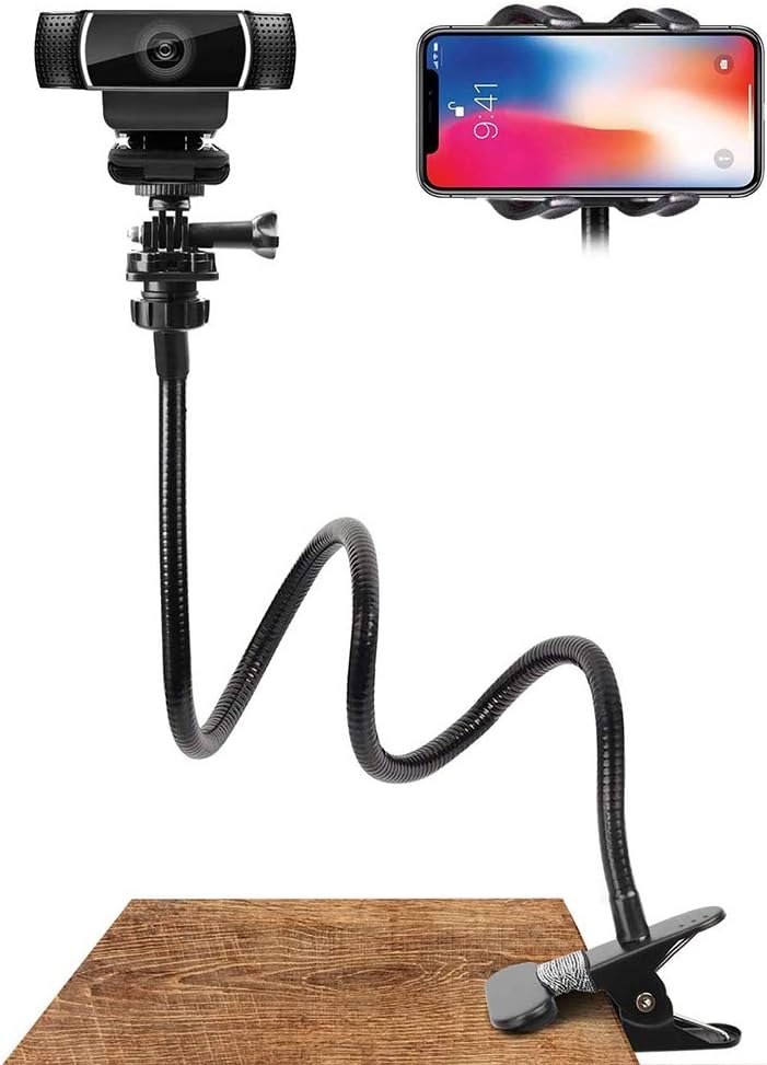 Flexibler Schwanenhals Webcam Ständer Telefonhalter Desktop Klemme 27 Zoll Verstellbarer Arm für Web
