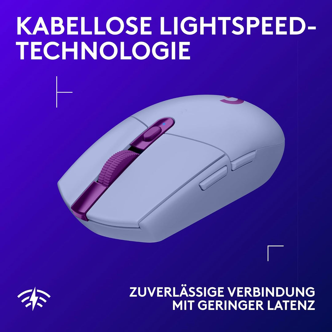 Logitech G305 LIGHTSPEED kabellose Gaming-Maus mit HERO 12K DPI Sensor, Wireless Verbindung, 6 progr