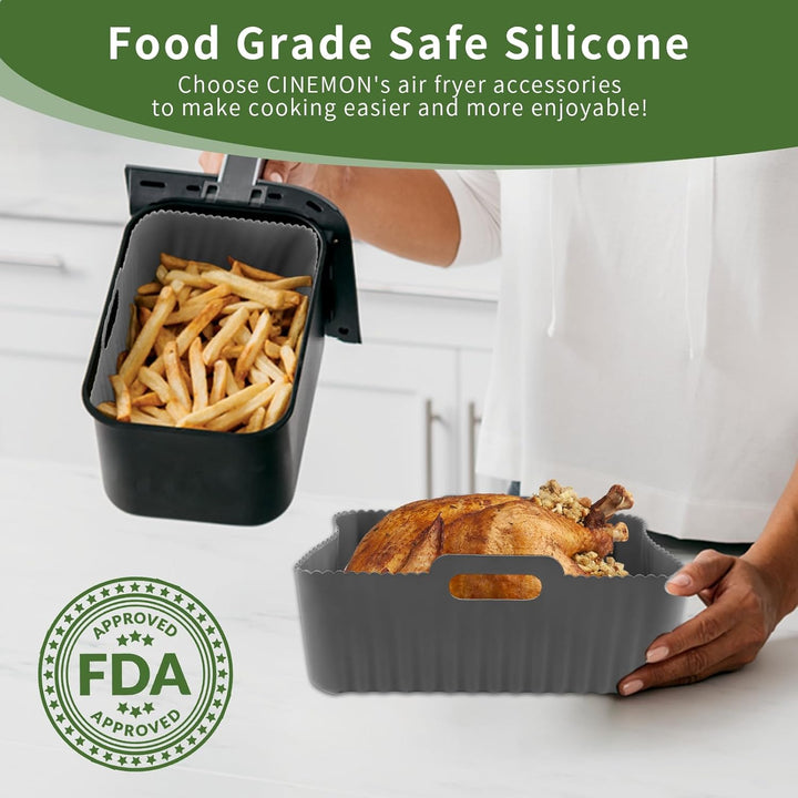 CINEMON 8-Stück Airfryer Zubehör Set, Silikonform für Zubehör Heissluftfritteuse für Ninja AF300EU /