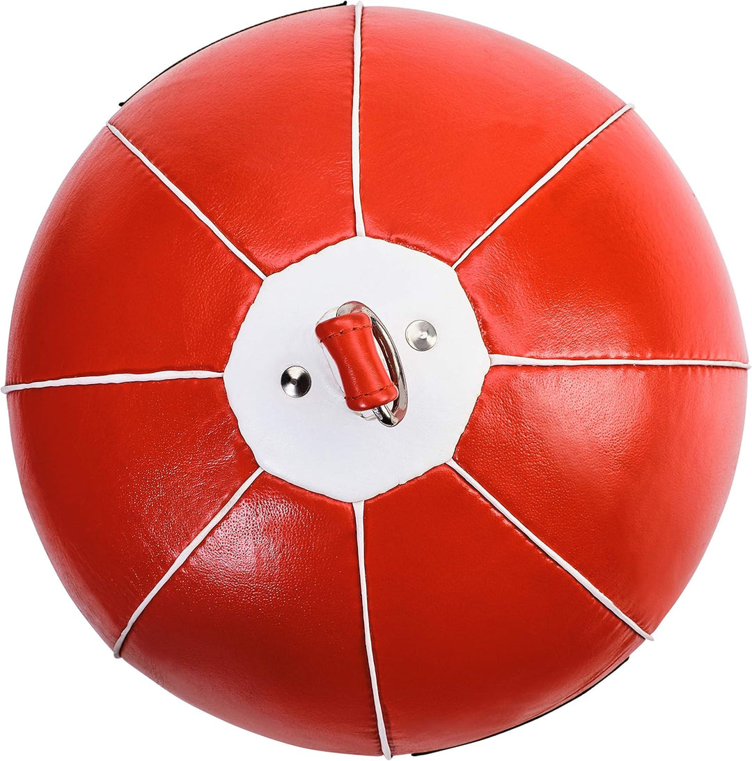 Bad Company Doppelendball aus Leder inkl. elastischen Spanngurten I 25 cm Durchmesser I Boxball für