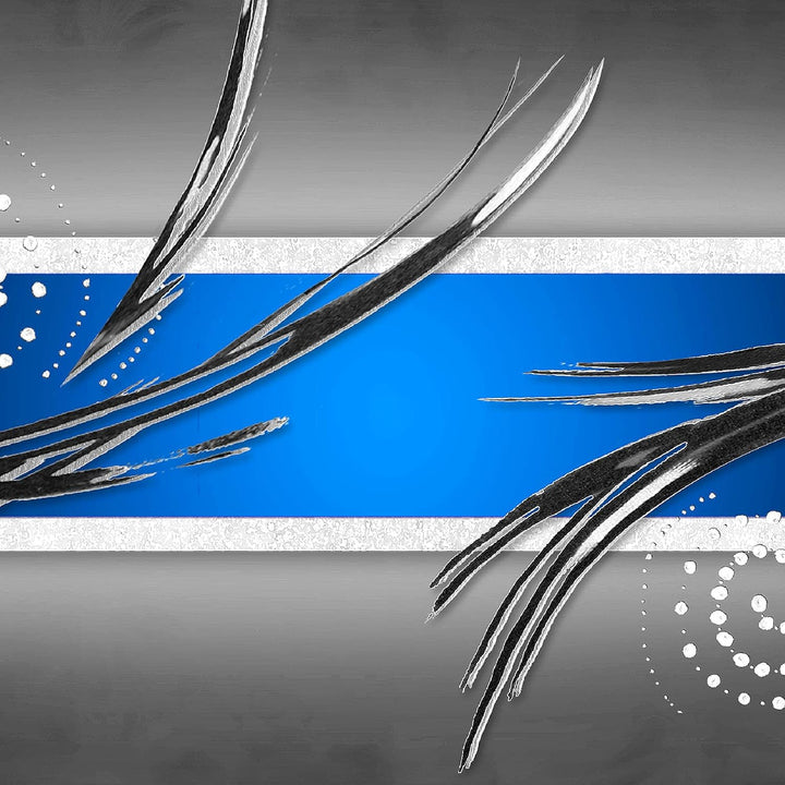 Runa Art Bild Modern Abstrakt - Made in Germany - Wandbilder Grau Blau Türkis 4 Teilig 102642c 100 x