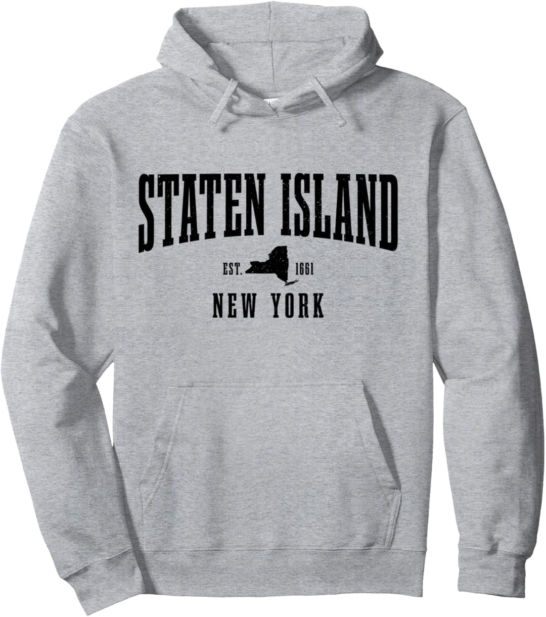 Staten Island Est. 1661 NY New York State Karte Stolz Pullover Hoodie