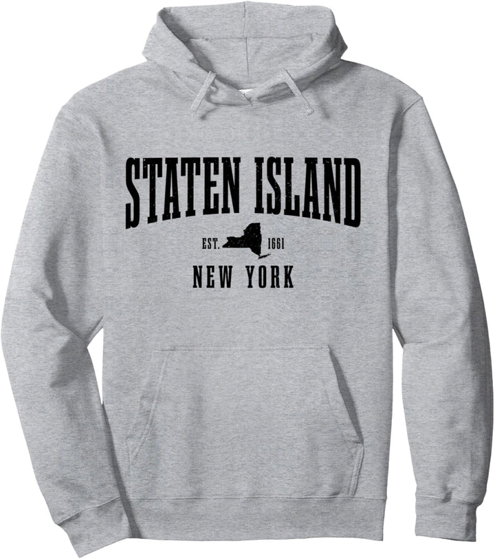Staten Island Est. 1661 NY New York State Karte Stolz Pullover Hoodie