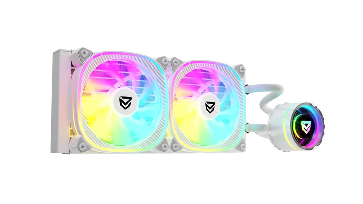 Nfortec - ATRIA X Liquid CPU Cooling ARGB 240mm, Infinity Mirror 360 Grad drehbar, 2x 120mm PWM ARGB