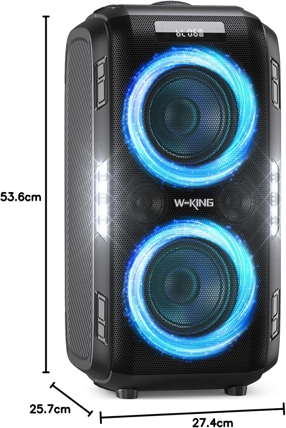 W-KING 250W PEAK Bluetooth Lautsprecher Box Gross, V5.3 Musikbox Lautsprecher Bluetooth Party Boom B