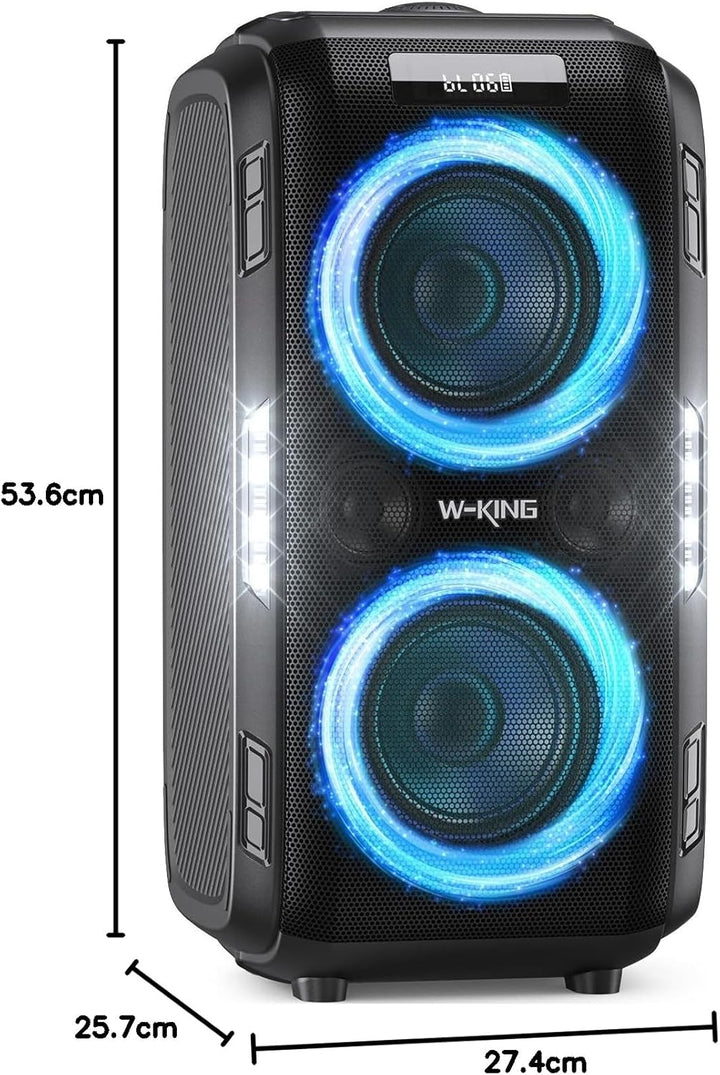 W-KING 250W PEAK Bluetooth Lautsprecher Box Gross, V5.3 Musikbox Lautsprecher Bluetooth Party Boom B
