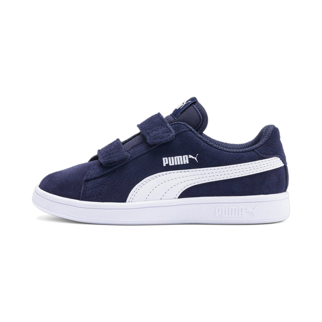 Puma Smash CV V Unisex-Kinder Sneakers 27.5 EU Peacoat Puma White, 27.5 EU Peacoat Puma White