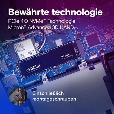 Crucial P3 Plus 1TB M.2 PCIe Gen4 NVMe Interne SSD - Bis zu 5000MB/s - CT1000P3PSSD801 (Acronis Edit