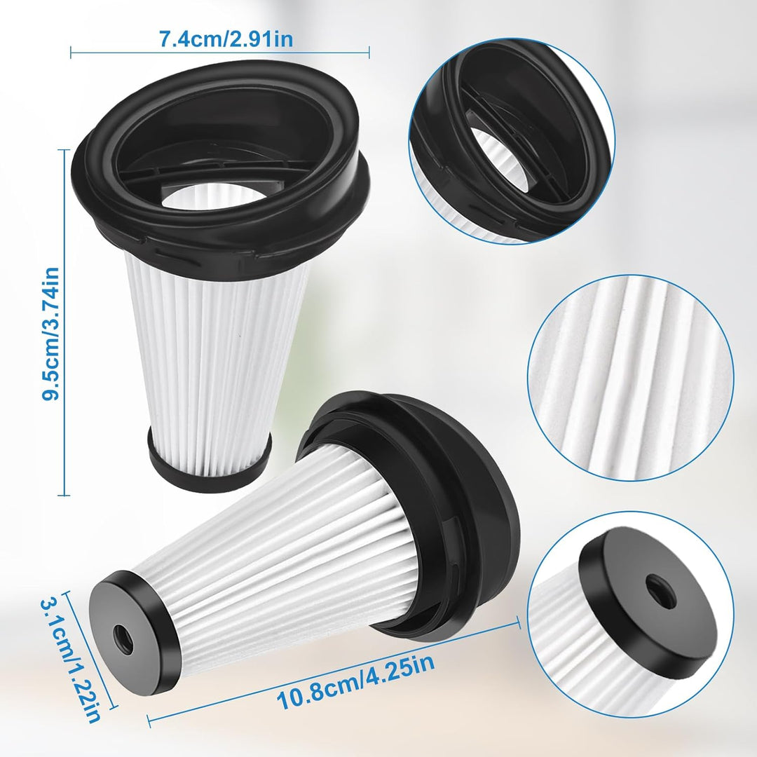 6 Stück Ersatzfilter für Grundig VCH9929L VCH9930 VCH9931 VCH9932 2 in 1 Akku-und Handstaubsauger,He