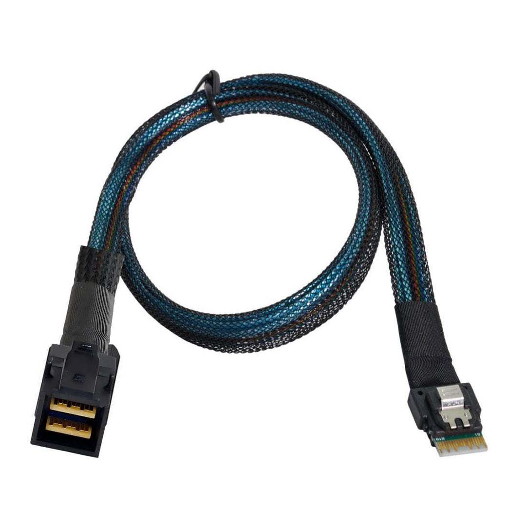 chenyang Mini SAS SFF-8654 38Pin Host auf SFF-8643 Target Data Server Disk Raid Kabel 50 cm SFF-8654