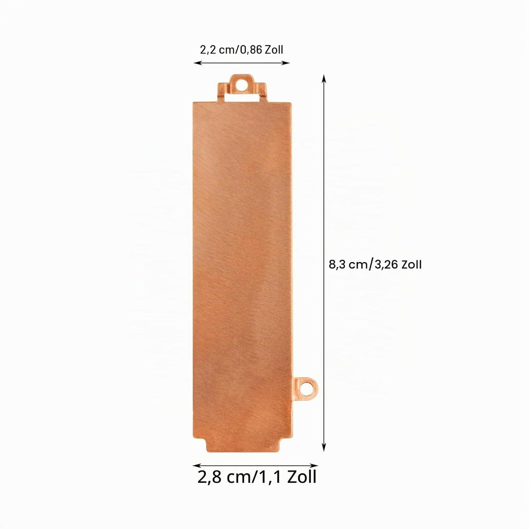 M.2 2280 SSD Kühlkörper für Laptop, Kupfer SSD-Kühlkörperabdeckung mit Halterung, Festplatten-Kühlkö