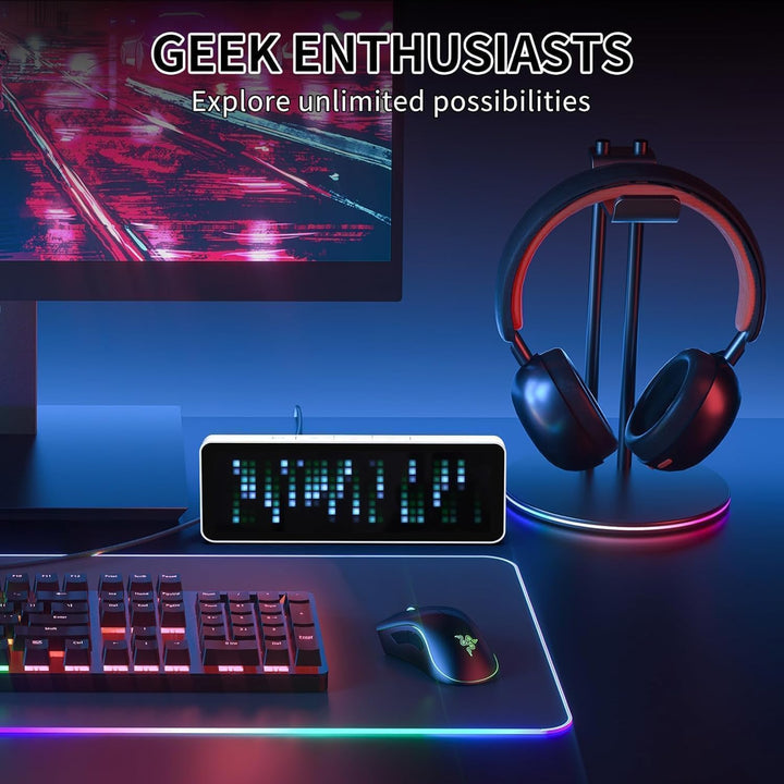 ULANZI TC001 Smart Pixel Clock, Social Media Counter, Digitaler Wecker mit Wetter, AWTRIX Simulator,