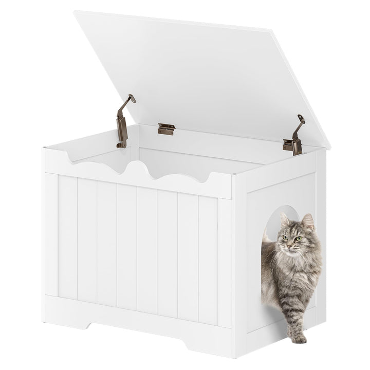 Hzuaneri Katzenschrank, Katzenklo Schrank, Oben zu öffnendes Verstecktes Katzentoiletten Schrank Möb