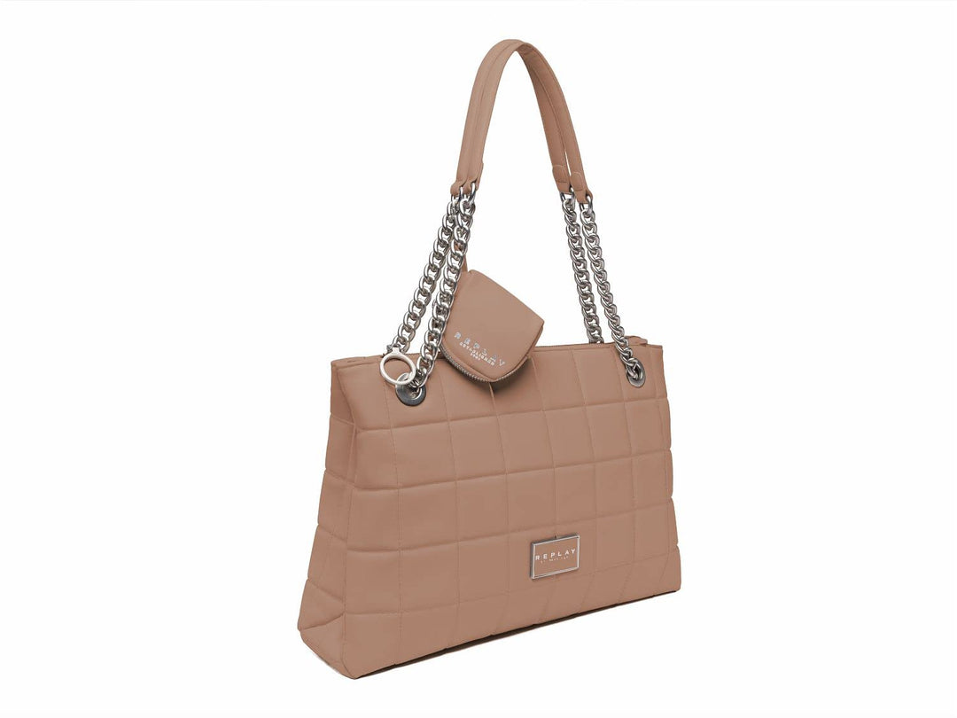 Replay Damen Fw3344 Schultertasche 074 Dirty Pale Beige, 074 Dirty Pale Beige