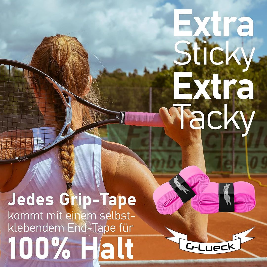 G-Lueck 12er Set Tennis Griffband TALENT GRIP | 0,60mm Stärke | Overgrip für Squash Badminton Schläg