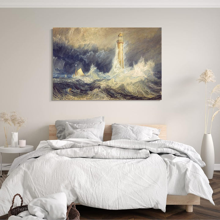 Printed Paintings Leinwand (100x70cm): William Turner - Bell Rock Lighthouse 100x70 cm, 100x70 cm
