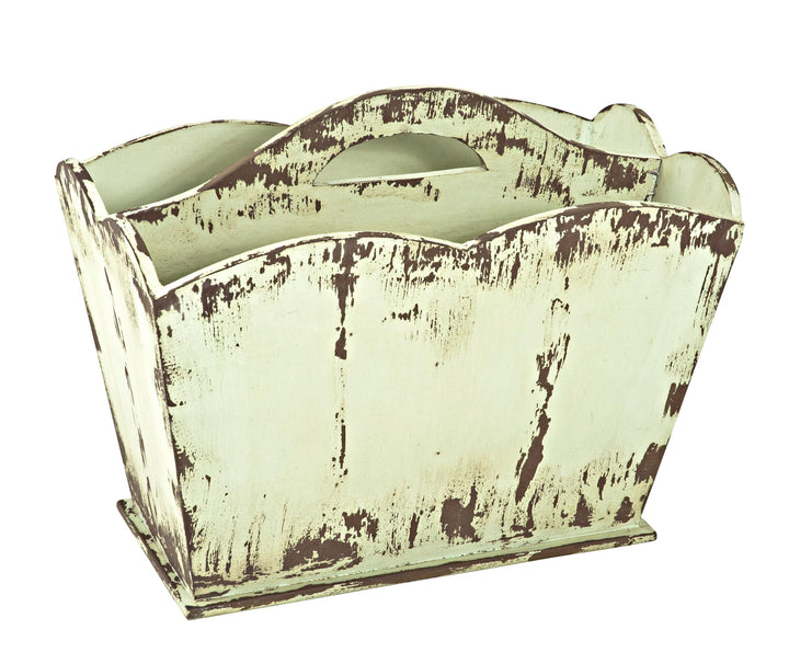 HAKU Möbel Zeitungsständer, Massivholz, vintage, B 45 x T 25 x H 35 cm Vintage 45 x 25 x 35 cm, Vint