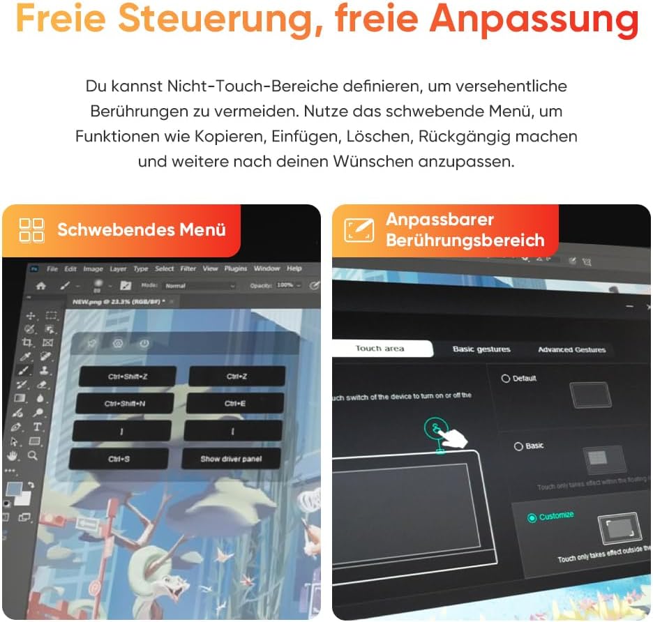 XPPen Artist Pro 27 (Gen 2) 4K UHD Grafiktablett mit Display 26,9 Zoll, 120Hz Zeichentablett für PC