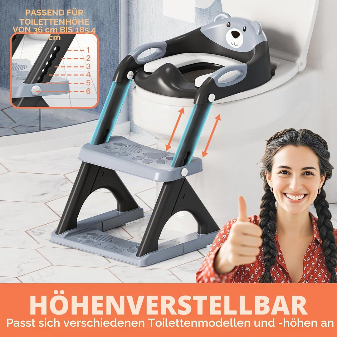 Skyroku Töpfchentrainingssitz mit Trittleiter, für Kinder, Jungen, Mädchen, Kleinkinder, bequem, sic