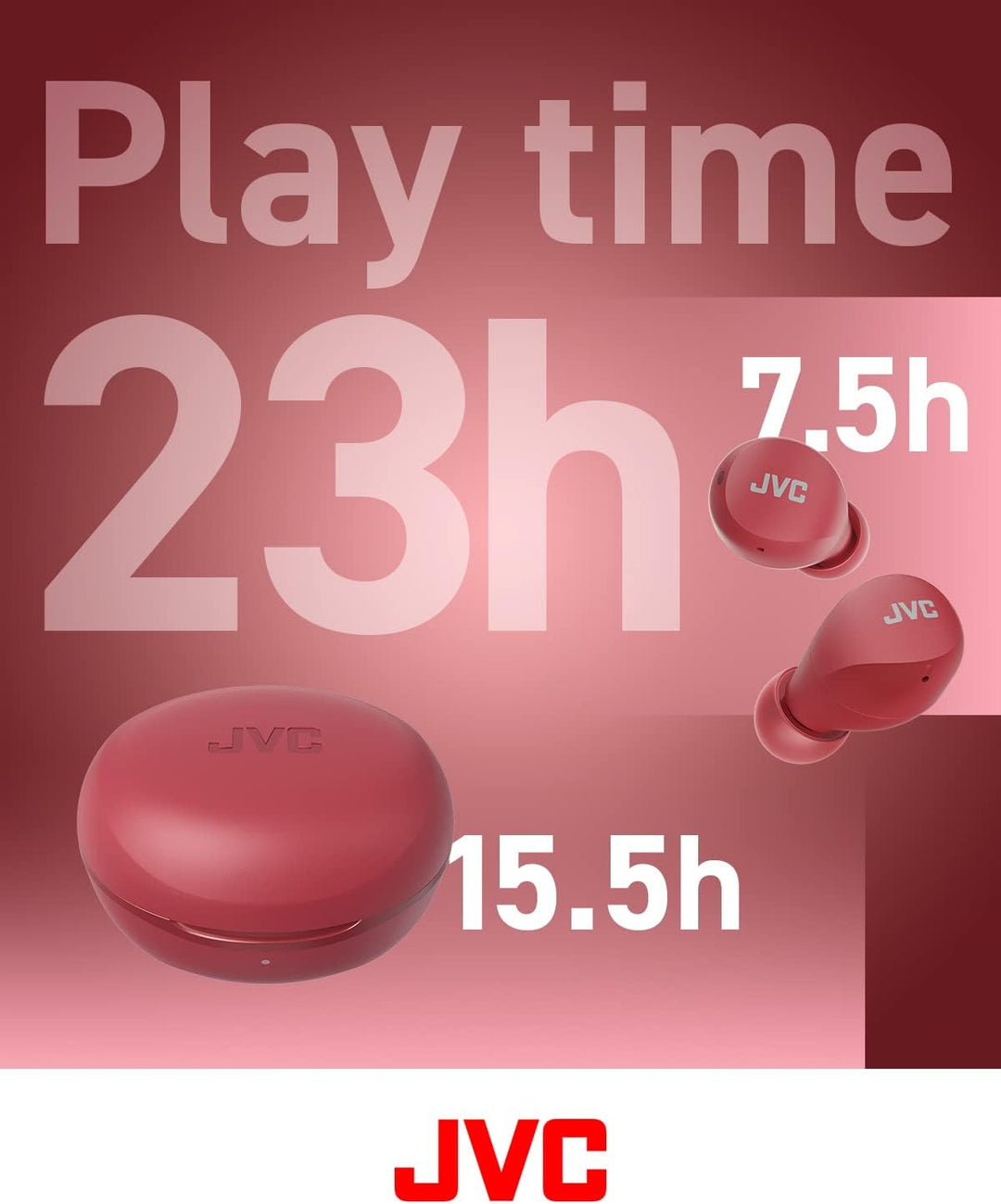 JVC Gumy Mini Wireless Headphones — Kleine und leichte Bluetooth-Kopfhörer (5.1) mit 3 Klangmodi, Wa