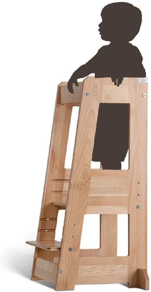 tiSsi Lernturm Felix, Entdeckerturm Montessori mitwachsend Buche natur