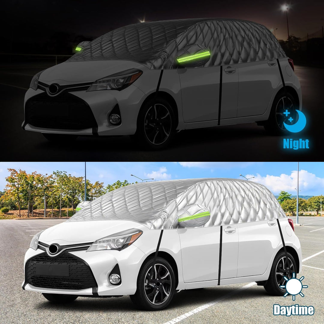 Halbgarage für Toyota Yaris 2013-2025 XP150, Halbe Autoabdeckung Winter Sommer, Abdeckplane Auto Sch