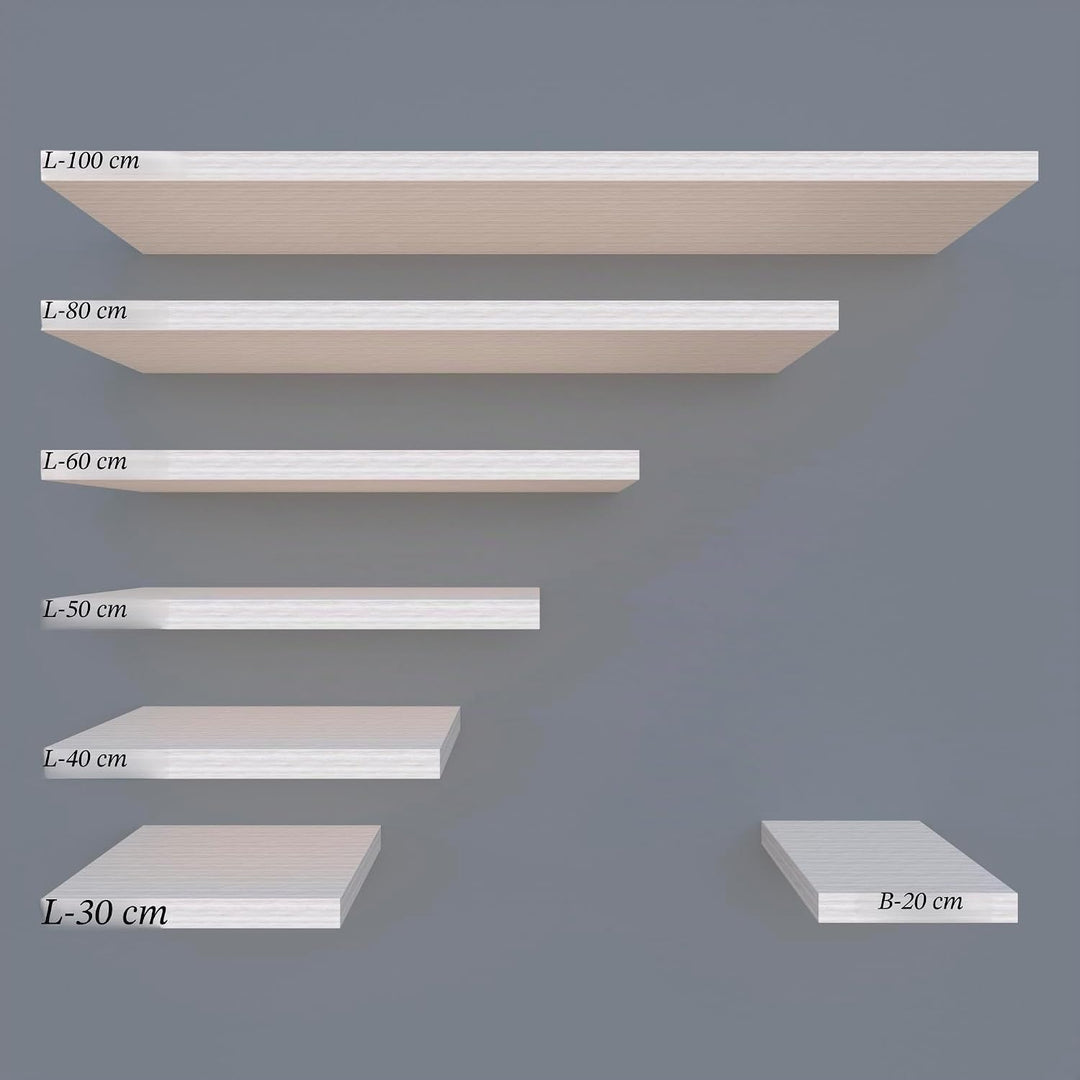 Henor Wandregal FSC® Holzwandregal 100 x 20 x 3 cm. Laden Sie 25 kg. Eiche Stel 100 Eiche Stel 20 Cm