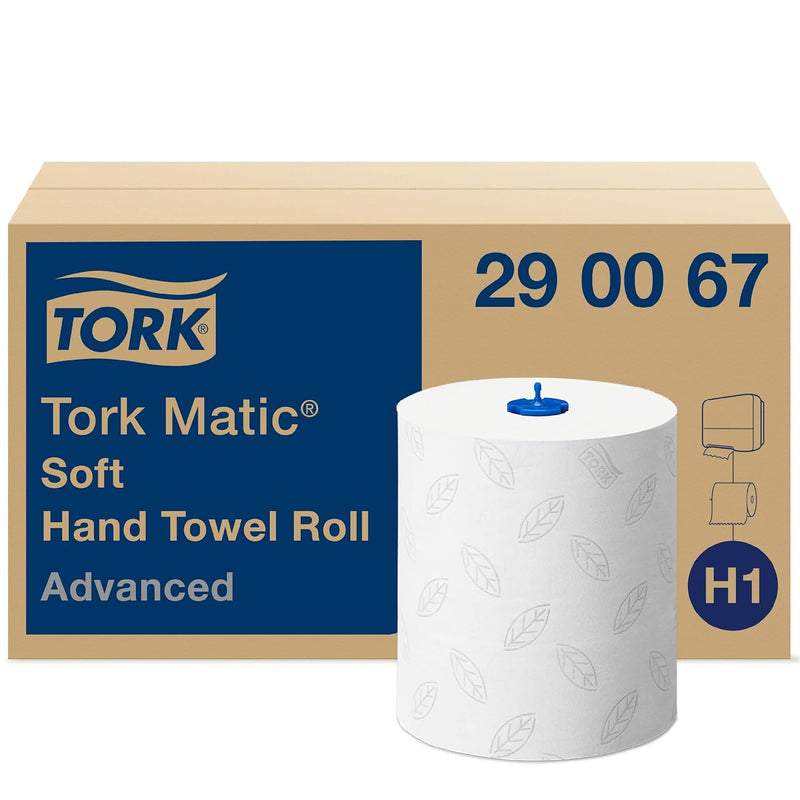 Tork Matic Rollenhandtuch Advanced 290067 - H1 Papierhandtücher für Rollenhandtuchspender, weich, re