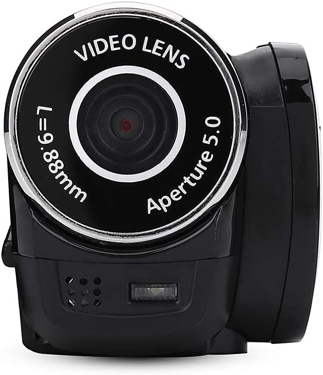 Ejoyous Digitaler Camcorder, 16X Full HD Videokamera High Definition Videokamera mit 270 Grad Drehbi