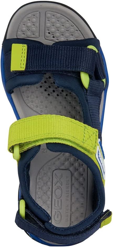 Geox Jungen J Borealis Boy Sandal, Navy Lime
