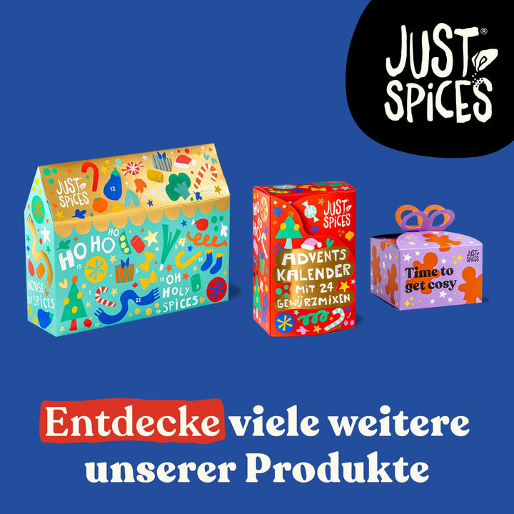 Just Spices Medium Gewürz Adventskalender 2025 I 24 leckere Gewürzmixe und Rezepte I Mit 20 Gewürztü