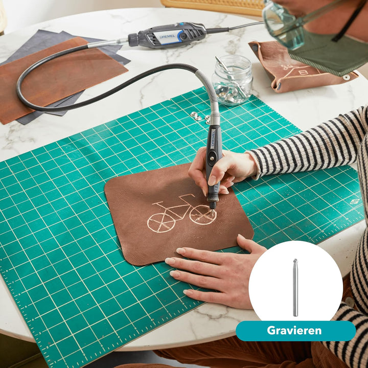 Dremel 3200 Multifunktionswerkzeug 130W, Mit 1 Aufsatz mit biegsamer Welle, 90 Zubehörteile, variabl