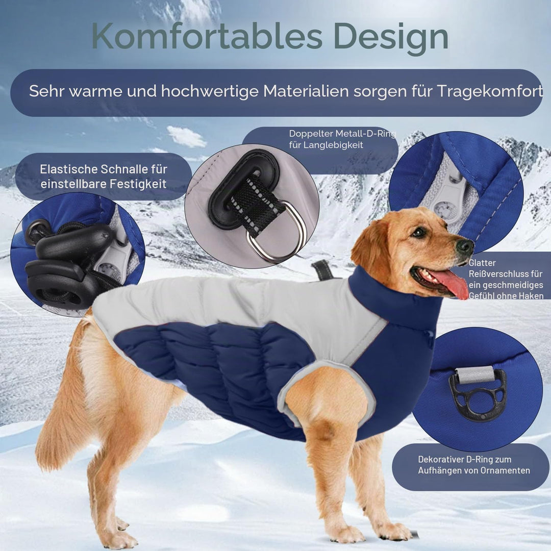 Hundemantel Grosse Hunde, XL - 5XL Wintermantel Hund Schnee Geeignet, Reflektierende, Wintermantel H