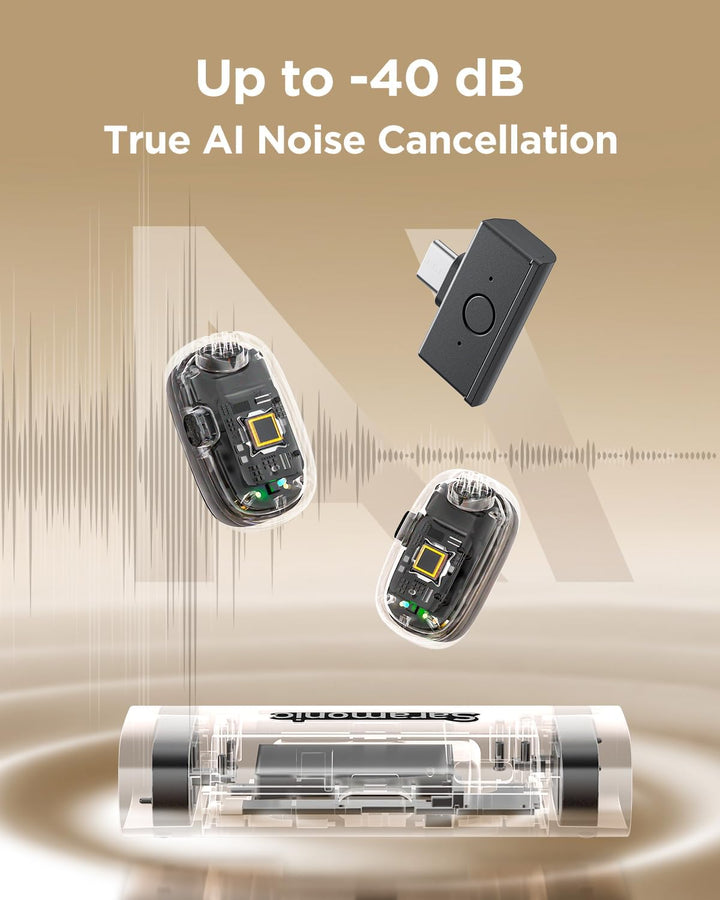 Saramonic Air SE Mikrofon Handy, 48kHz/24Bit, USB-C Mini Mikrofon für iPhone 15/16/17, Android, Kabe
