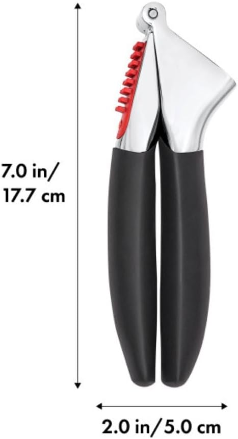 OXO Good Grips Knoblauchpresse zum Zerdrücken von Knoblauch und Ingwer – spülmaschinenfest Single, S