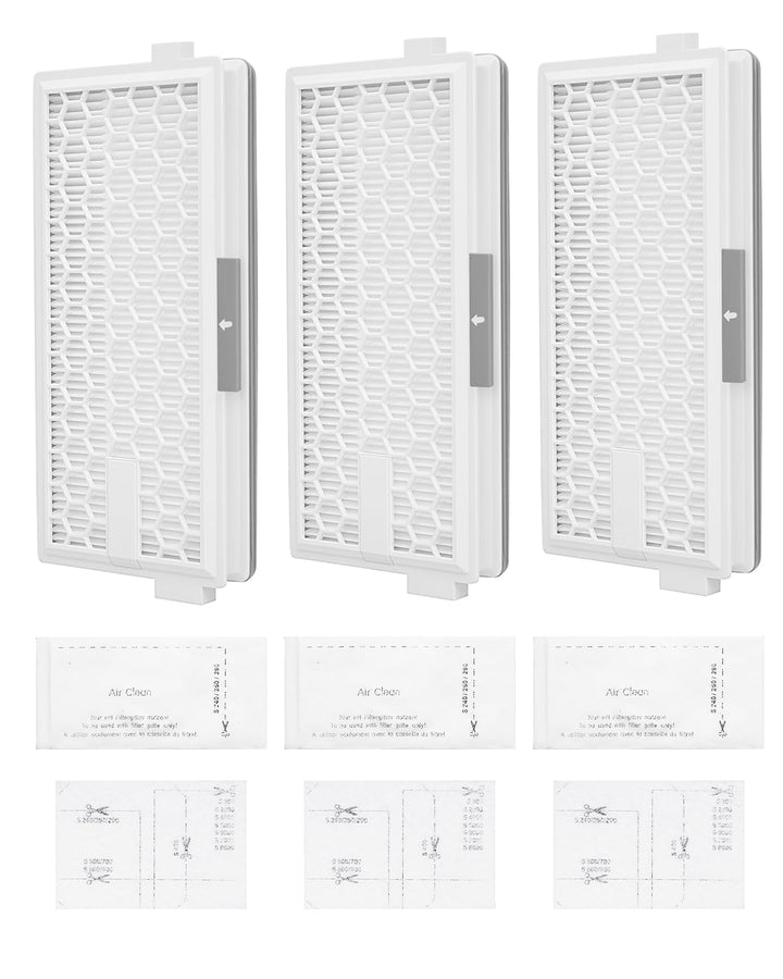 KEEPOW 3 HEPA Airclean Plus 50 Filter + 3 Motorschutzfilter + 3 Abluftfilter für Miele Staubsauger,