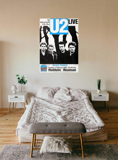 U2 - Unforgetable Fire, Mannheim 1985 » Konzertplakat/Premium Poster | Live Konzert Veranstaltung |