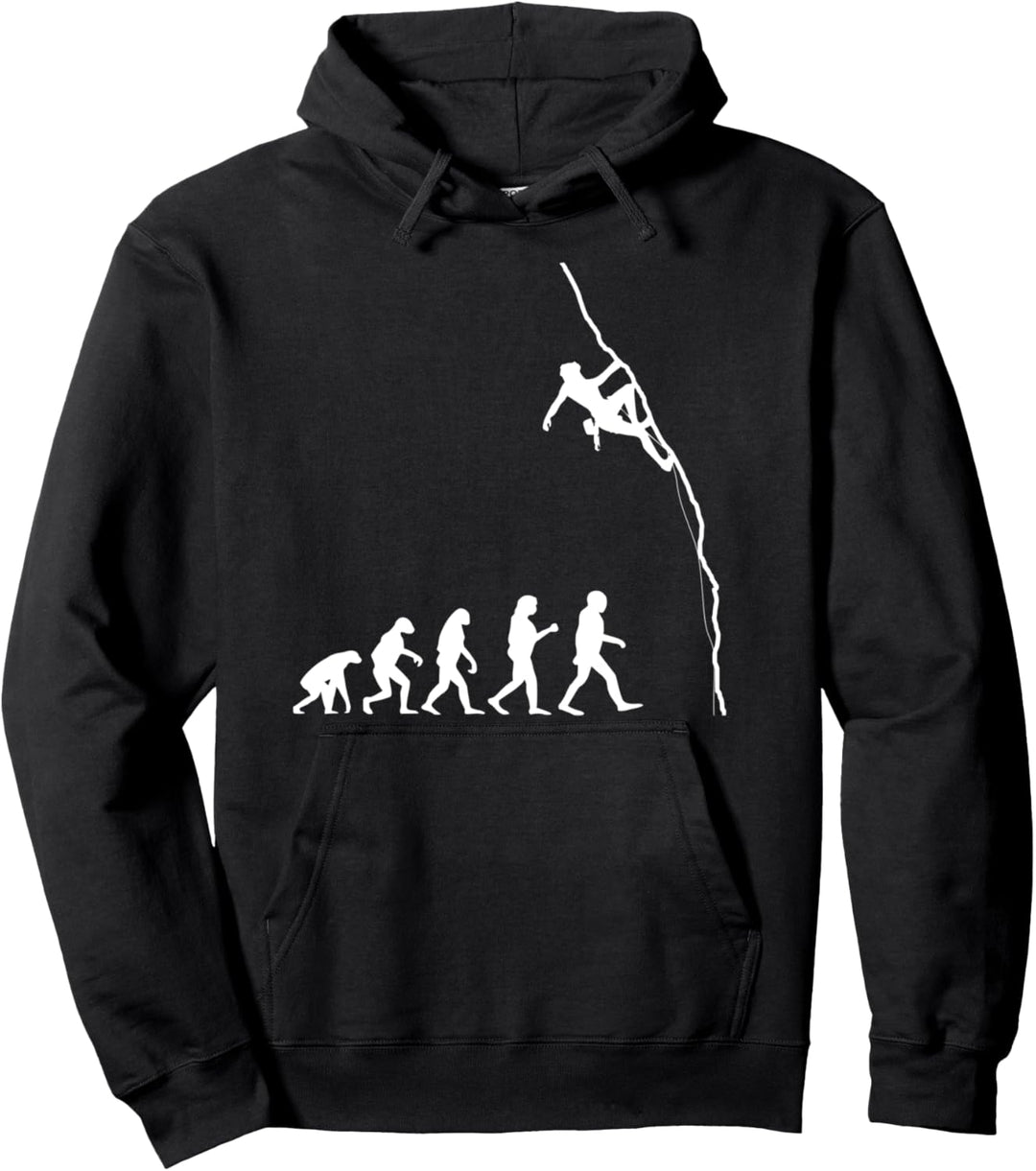 Klettern Bouldern Kletterer Climbing Climber Evolution Pullover Hoodie