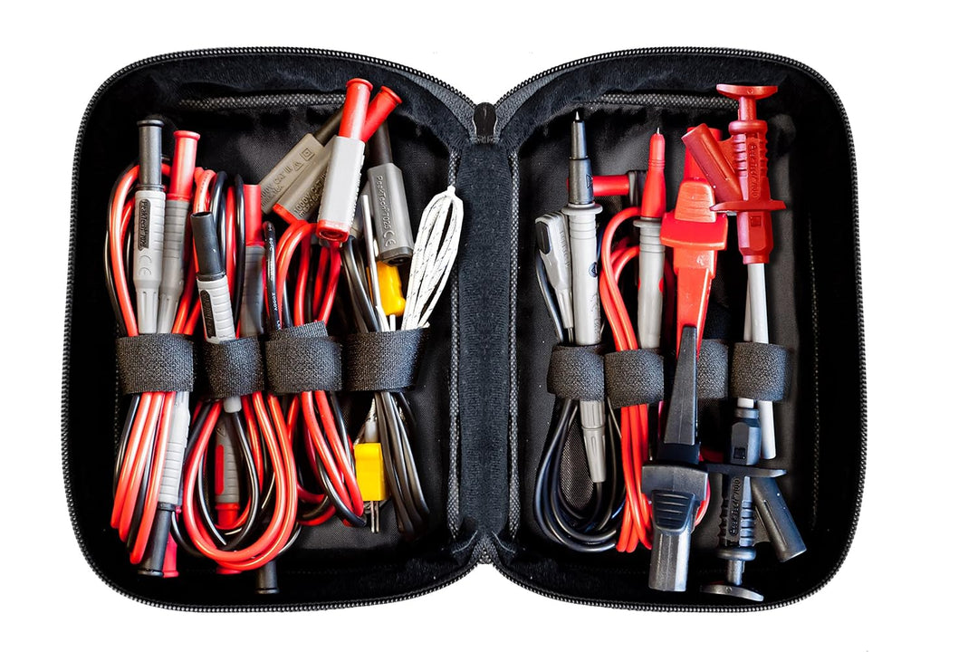 PeakTech 2530, 3-Phasen-Drehrichtungsanzeiger & Peak Tech P 8200 – Messzubehör Set für Digital Multi