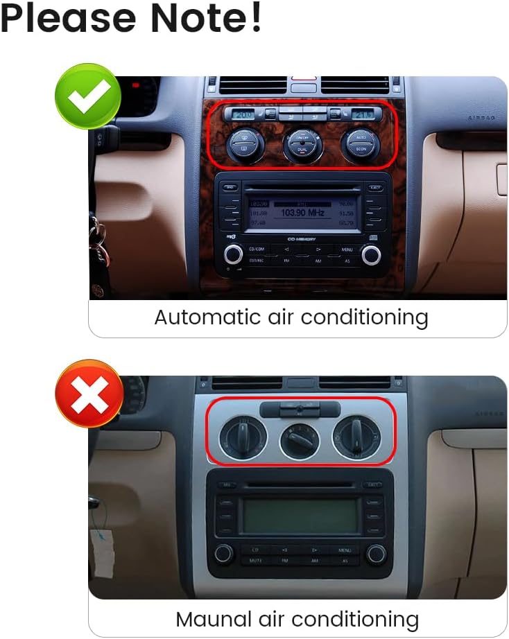 Android 15 IPS Autoradio Passt für VW Touran (2003-2010) - Eingebautes CarPlay Android Auto - KOSTEN