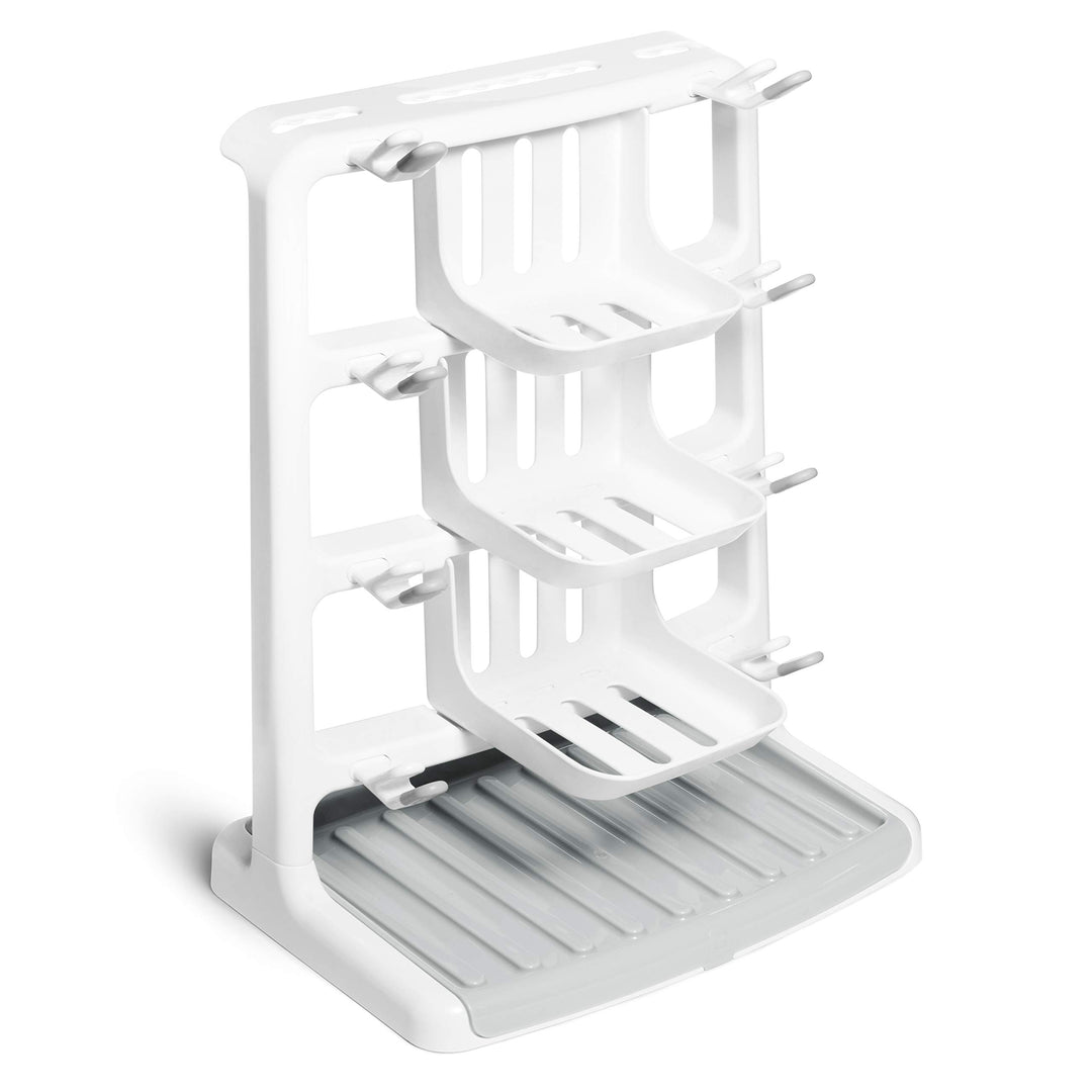 Munchkin Tidy Dry Space Saving Baby Bottle Drying Rack, White, 1 Count (Pack of 1) Tidy Drying Rack,